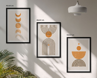 Tavelset ovanför soffa Boho minimalistiska dekorationer