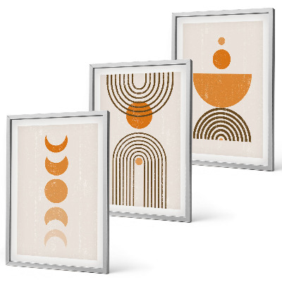 Tavelset ovanför soffa Boho minimalistiska dekorationer