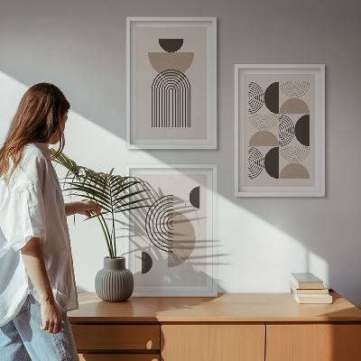 Tavelset ovanför soffa Abstrakta minimalismmönster