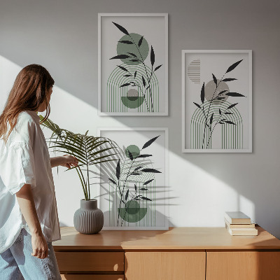 Tavelpaket med ramar Boho växtkompositioner