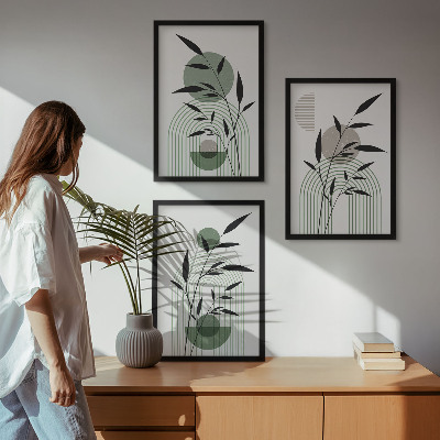 Tavelpaket med ramar Boho växtkompositioner