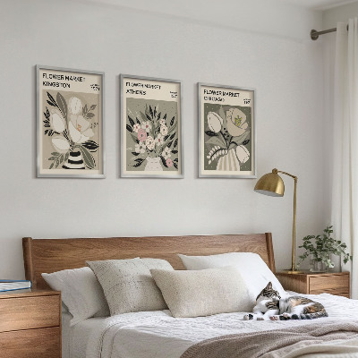 Tavelpaket med ramar Retro blomsterarrangemang