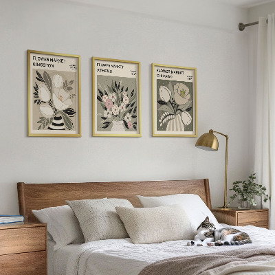 Tavelpaket med ramar Retro blomsterarrangemang