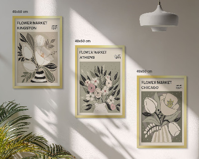 Tavelpaket med ramar Retro blomsterarrangemang