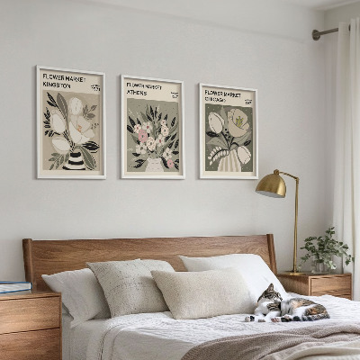 Tavelpaket med ramar Retro blomsterarrangemang