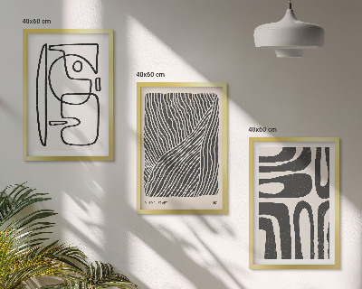Tavelpaket med ramar Abstrakta mönster linjer texturer