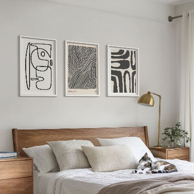 Tavelpaket med ramar Abstrakta mönster linjer texturer