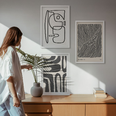 Tavelpaket med ramar Abstrakta mönster linjer texturer
