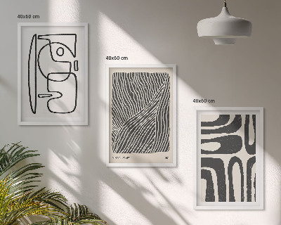 Tavelpaket med ramar Abstrakta mönster linjer texturer