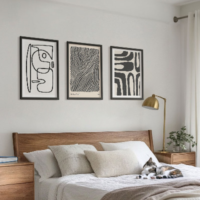 Tavelpaket med ramar Abstrakta mönster linjer texturer