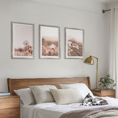 Tavelpaket med ramar Vildblommande ängar sommarlandskap