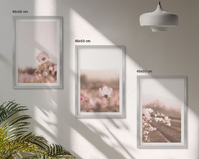 Tavelpaket med ramar Vildblommande ängar sommarlandskap