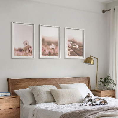 Tavelpaket med ramar Vildblommande ängar sommarlandskap
