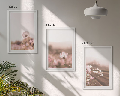 Tavelpaket med ramar Vildblommande ängar sommarlandskap
