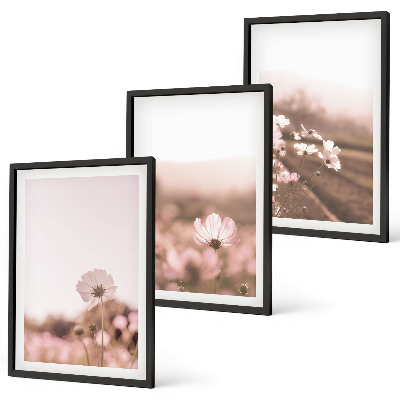 Tavelpaket med ramar Vildblommande ängar sommarlandskap