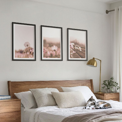 Tavelpaket med ramar Vildblommande ängar sommarlandskap