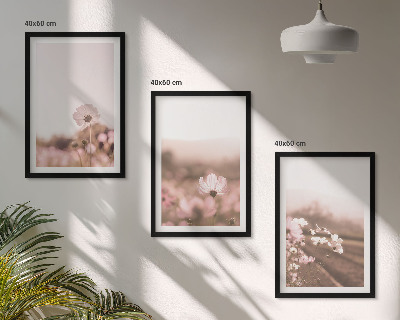 Tavelpaket med ramar Vildblommande ängar sommarlandskap