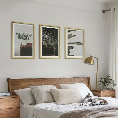 Rustika krukväxter tavelpaket med ramar
