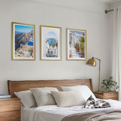 Tavelset ovanför soffa Santorini-arkitekturen i Oia