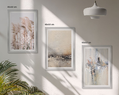 Tavelpaket med ramar Vegetation abstrakta mönster
