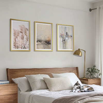 Tavelpaket med ramar Vegetation abstrakta mönster