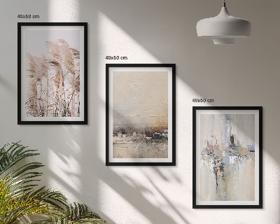 Tavelpaket med ramar Vegetation abstrakta mönster