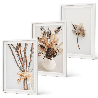 Tavelpaket med ramar Blommor och grenar minimalistiska