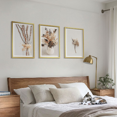 Tavelpaket med ramar Blommor och grenar minimalistiska