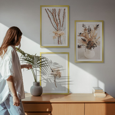 Tavelpaket med ramar Blommor och grenar minimalistiska
