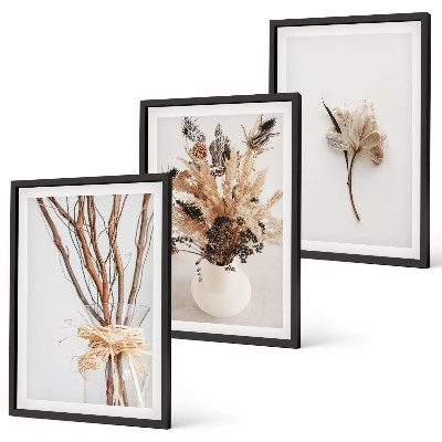Tavelpaket med ramar Blommor och grenar minimalistiska