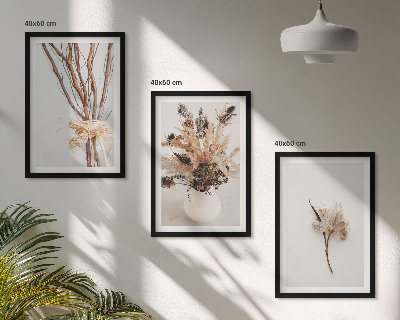 Tavelpaket med ramar Blommor och grenar minimalistiska