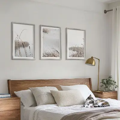 Vattenvegetation på sommaren set om 3 tavlor