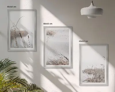 Vattenvegetation på sommaren set om 3 tavlor