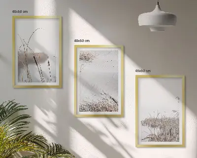 Vattenvegetation på sommaren set om 3 tavlor
