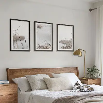 Vattenvegetation på sommaren set om 3 tavlor