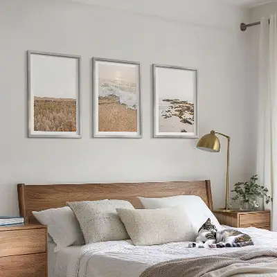 Tavelset med strandmotiv strandvågor och stenar sommar