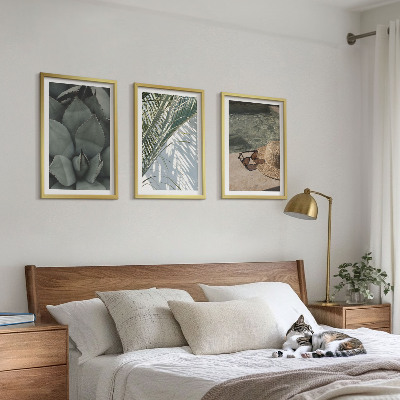 Tavelset ovanför soffa Tropiska växter för semestern