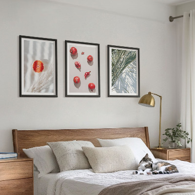 Set om 3 tavlor Palmfrukter på semestern
