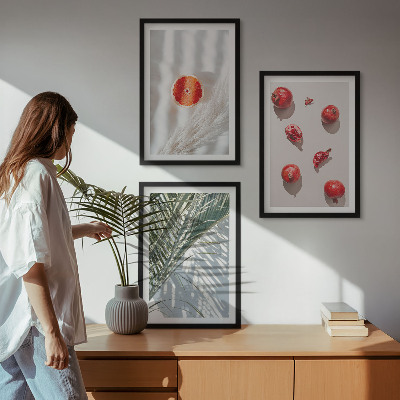 Set om 3 tavlor Palmfrukter på semestern