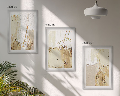Tavelset ovanför soffa Abstrakta mönster beige vita