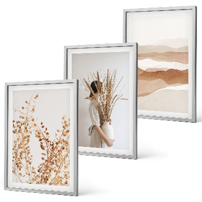 Tavelset ovanför soffa Rustika boho blommotiv