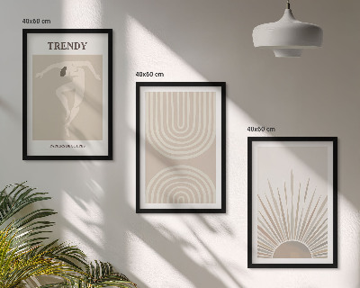 Tavelset ovanför soffa Pastellfärgade boho abstrakta posters