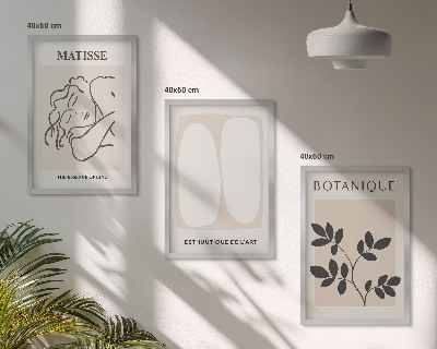 Tavelpaket med ramar Matisses eleganta växtmålningar