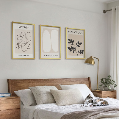 Tavelpaket med ramar Matisses eleganta växtmålningar