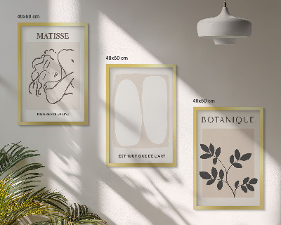 Tavelpaket med ramar Matisses eleganta växtmålningar