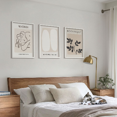 Tavelpaket med ramar Matisses eleganta växtmålningar