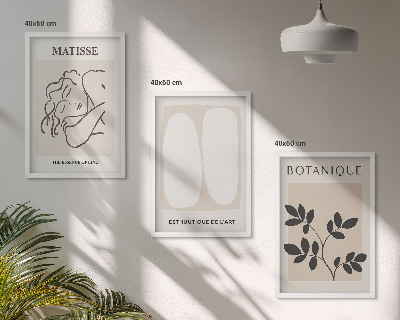Tavelpaket med ramar Matisses eleganta växtmålningar