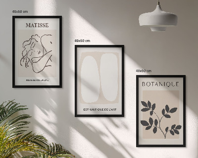 Tavelpaket med ramar Matisses eleganta växtmålningar