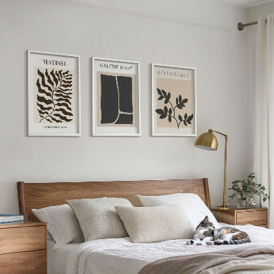 Set om 3 tavlor Minimalistiska växtposters