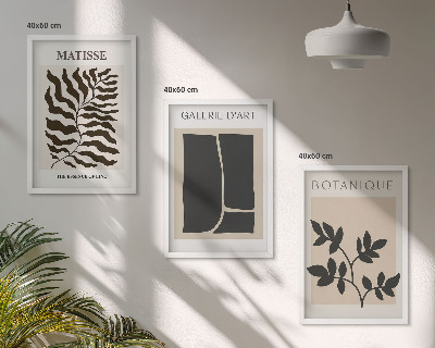 Set om 3 tavlor Minimalistiska växtposters